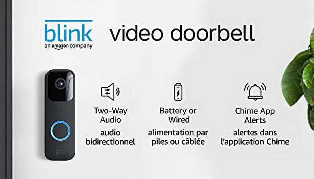 chime audio, Introducing app | alerts motion HD enabled and — 2 Blink Doorbell + Sync wire-free Module wired Video Two-way and video, Alexa or (Black)