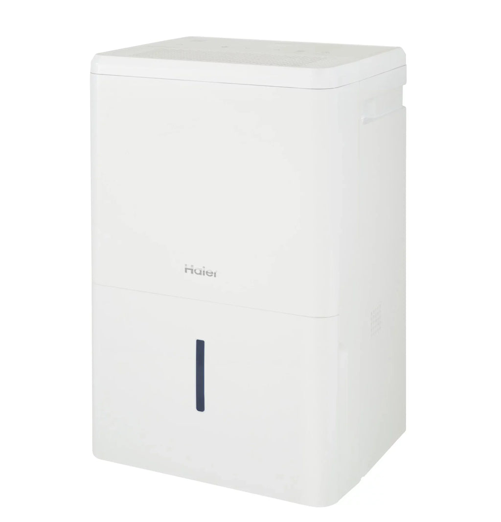 Haier 50-Pint Restored Dehumidifier, LED (Refurbished) QDHR50LZ Digital 3-Speed White Controls Portable