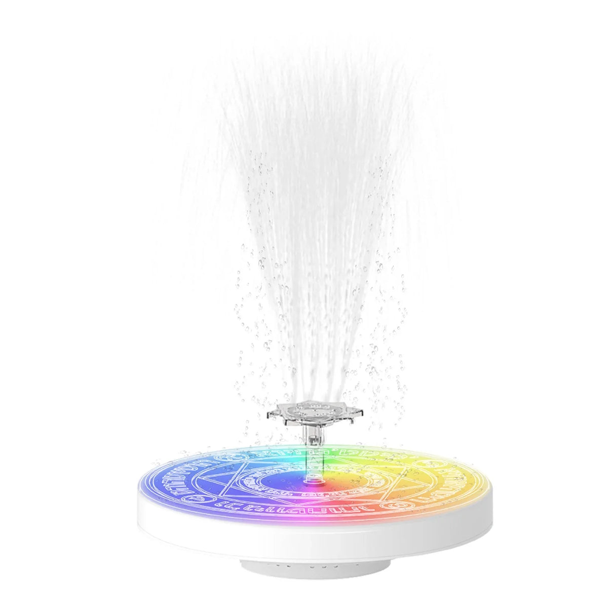 Control Bath Pond Remote Fountain Solar Walmeck Light, LED, with Decoration Garden Outdoor Decor