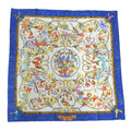 ET Pre-Owned Carre (Like Silk Hermes Oriental Muffler stone PIERRES Western New) and 100% D’ ORIENT 90 stonework OCCIDENT Scarf White/Blue Women’s