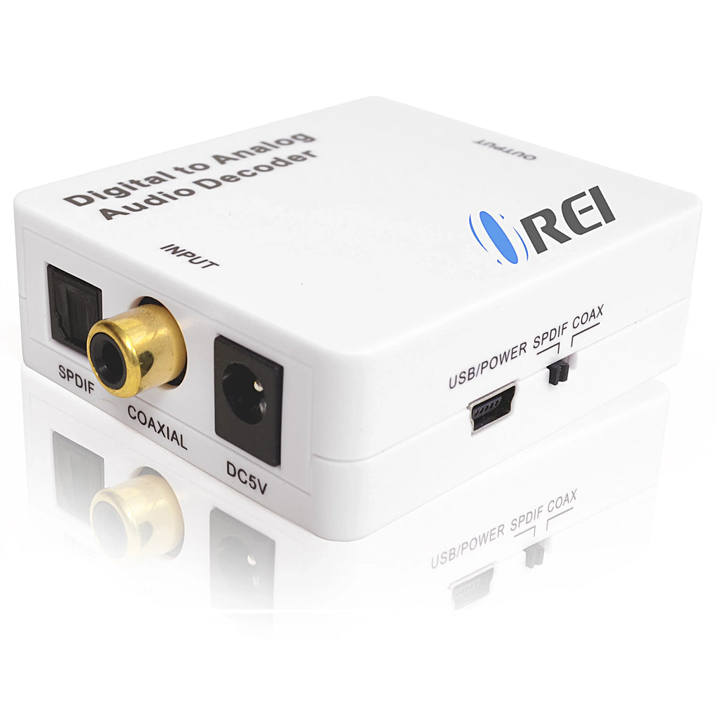 Orei DA34 RCA Input 5.1-Channel to Headphone Digital Output Audio to SPDIF/Coaxial Decoder Analog L/R/3.5mm