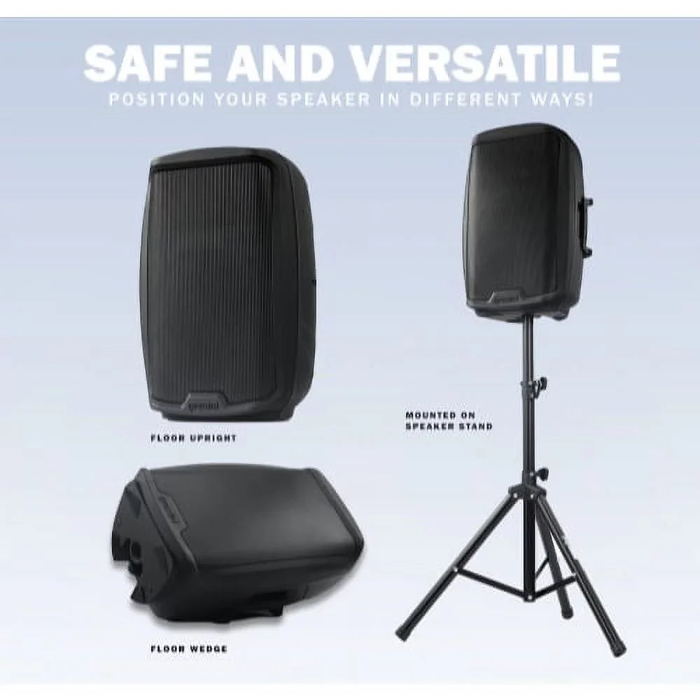 AS-2115BT Speakers Watts 15" System Pro Inch PA 2000 Bluetooth Sound Audio Gemini Active DJ