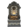 Lights H Freestanding Mosaic LuxenHome Gray with Outdoor Wall Fountain Resin Water 27"