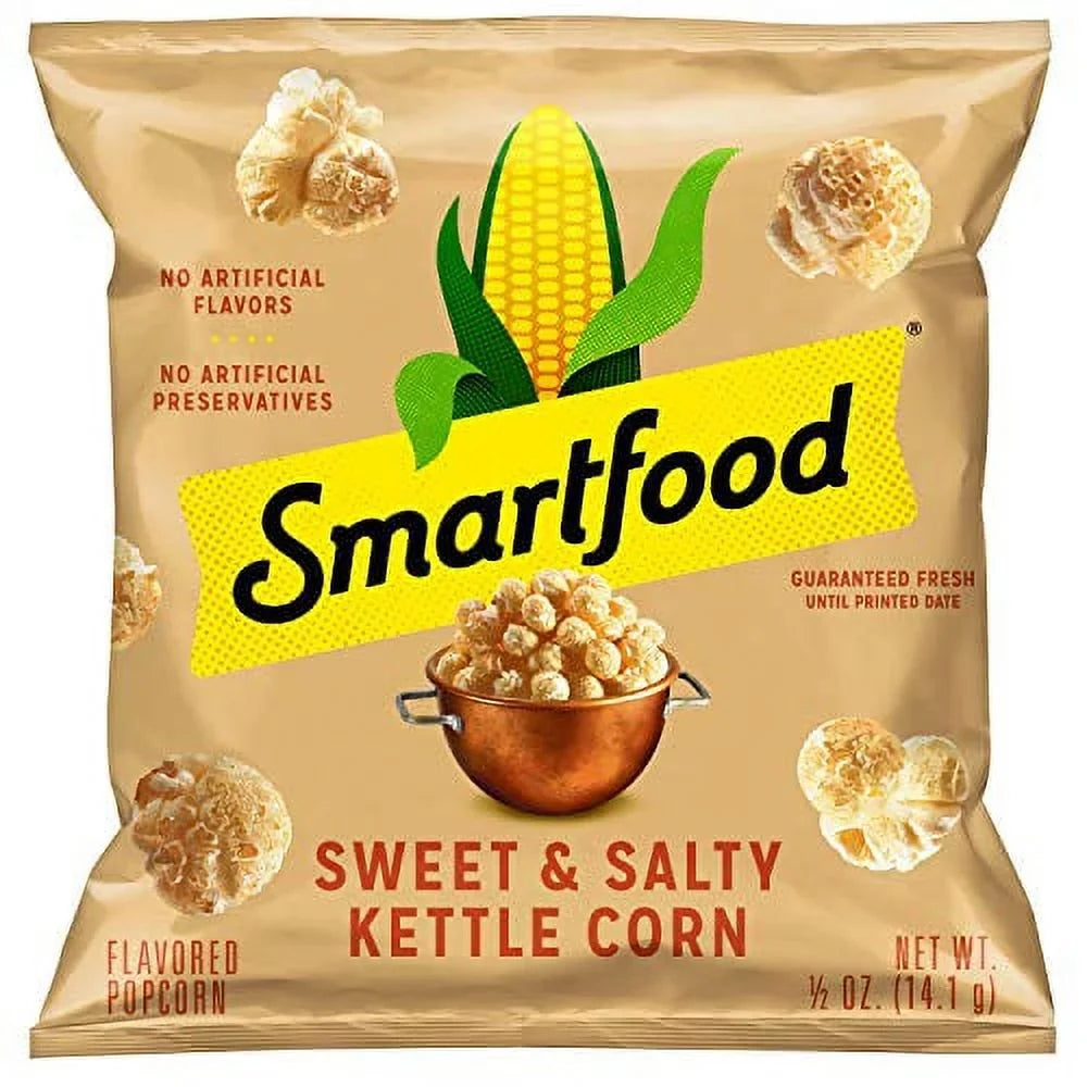 Corn Bags, Smartfood (40 Oz 0.5 Popcorn, Kettle Single-Serve & Sweet Ct) Salty