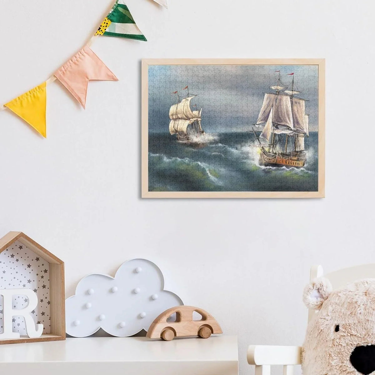 in of to Sea Colored Landscape Back Cooperation Sailboat Pcs Irregular Reduce on Difficulty, a 500 Happy Oil Puzzle Letters of a Paintings with Time Box, Printed SKYSONIC