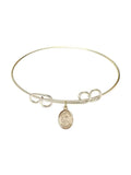 Bracelet w/ Loop Isaac 8 St. in Jogues inch Double Round Gold-Filled Bangle