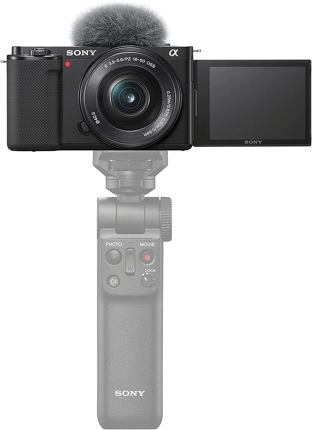 Megapixel Mirrorless 24.2 0.63", Camera 1.97", ZV-E10L with Black Sony Alpha Lens,
