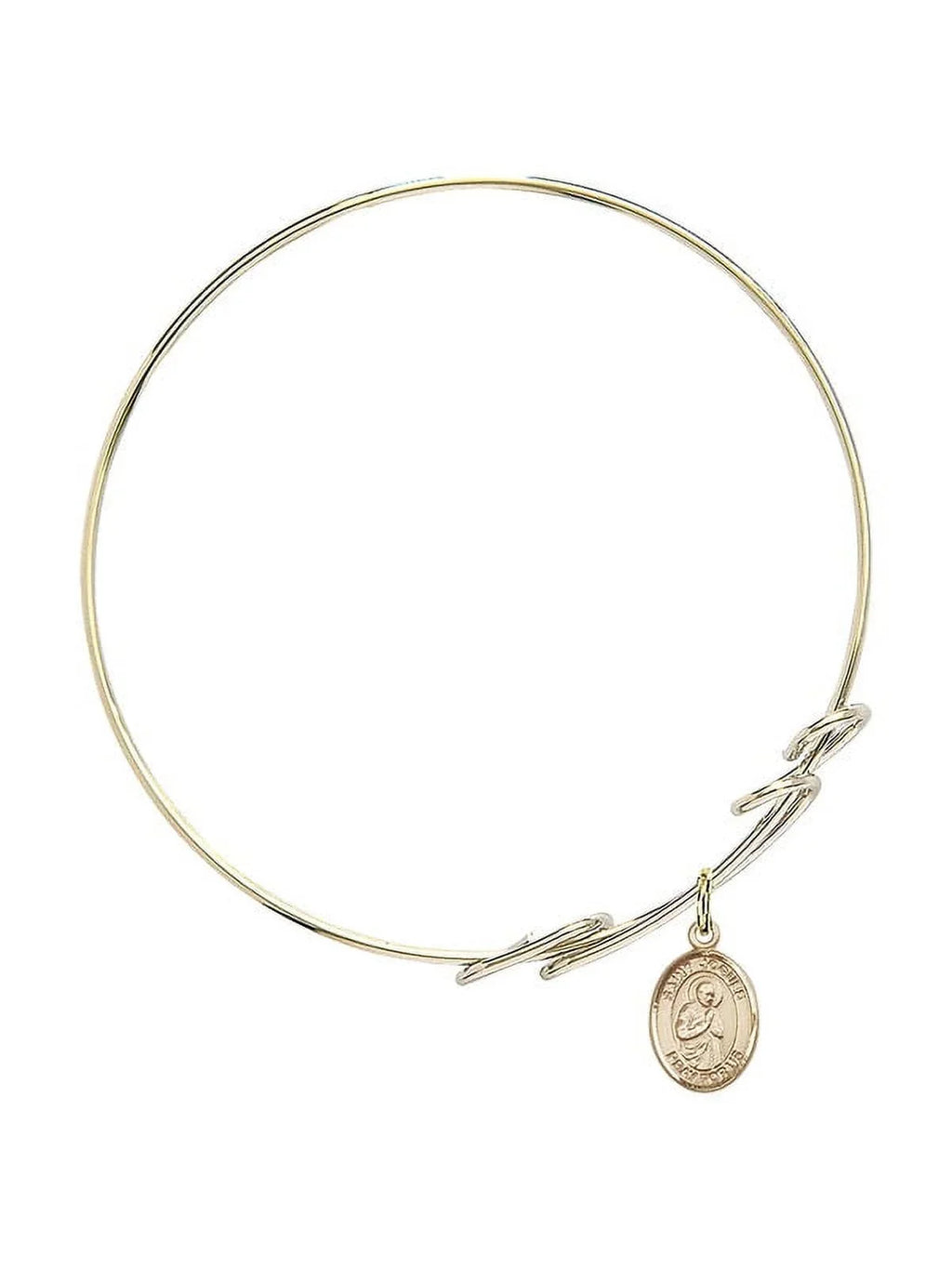 Bracelet w/ Loop Isaac 8 St. in Jogues inch Double Round Gold-Filled Bangle