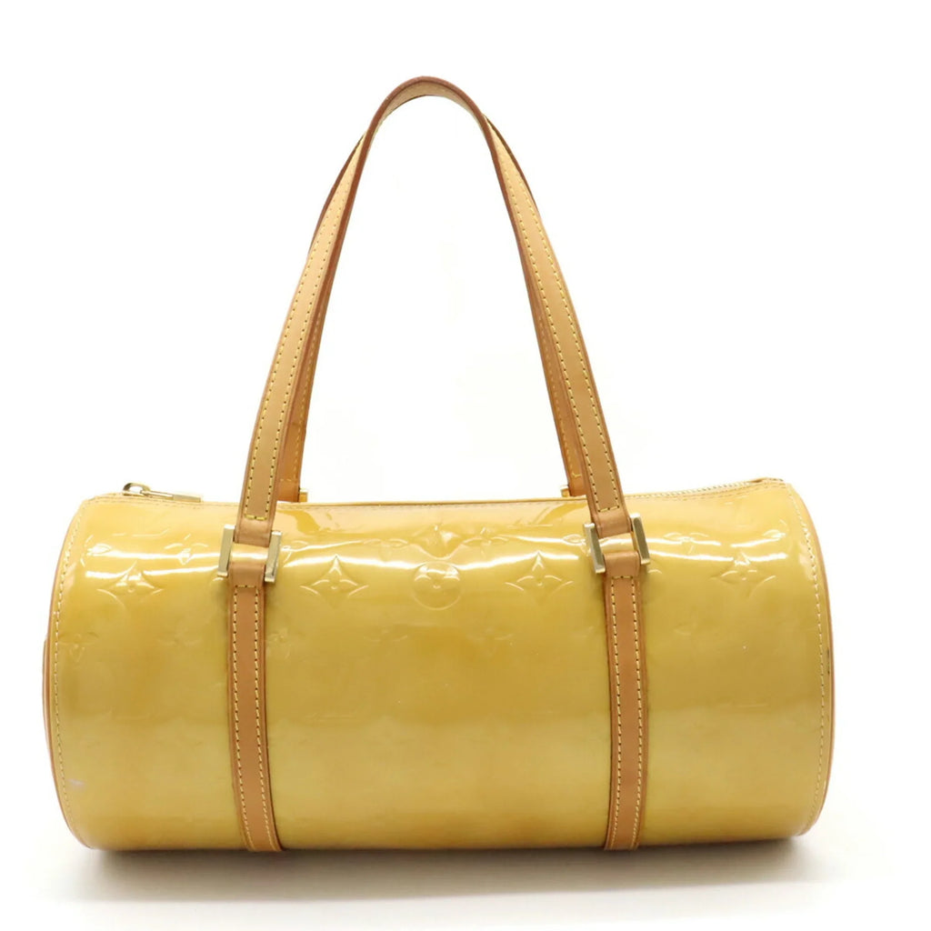 Pre-Owned Leather M91006 Handbag LOUIS (Fair) Yellow Enamel Vernis VUITTON Beige Bedford Monogram
