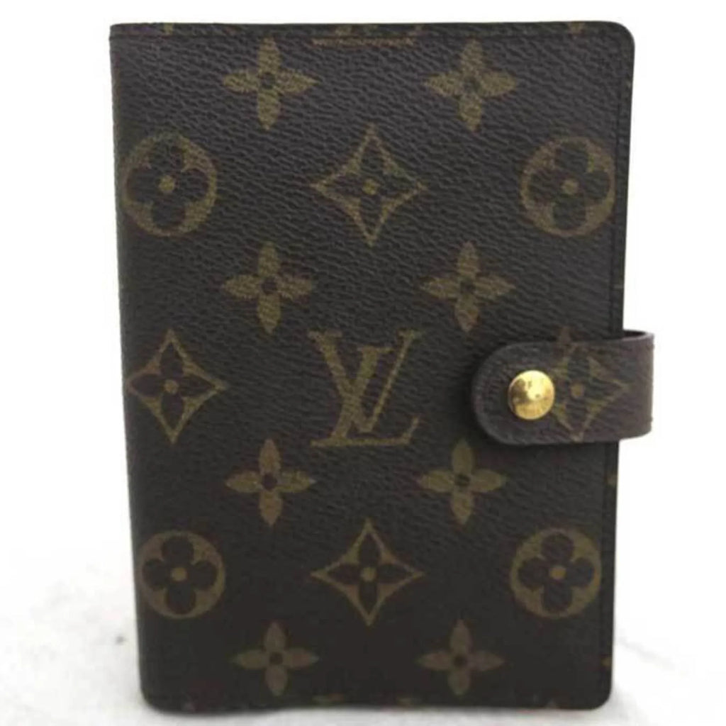 R20005 Canvas Cover Notebook VUITTON Louis LOUIS Agenda PM Monogram Unisex Brown (Good) Vuitton Pre-Owned