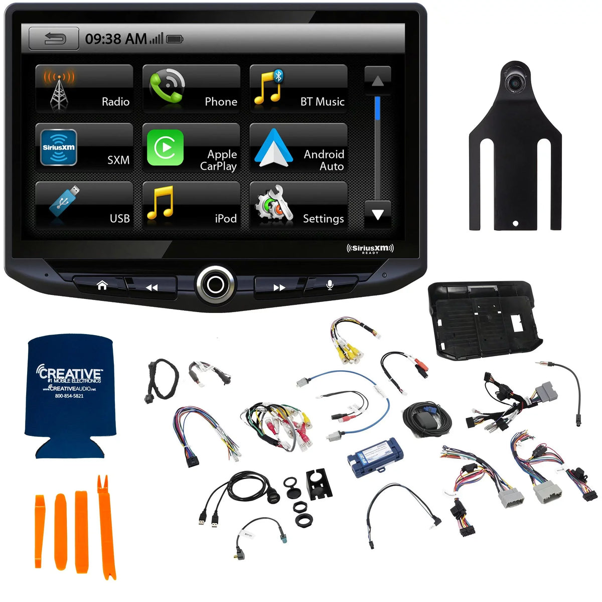 Kit Stinger Flush-Mount JK SR-JK11H PCAM-JP and Dash Back Wrangler Heigh10 Infotainment 10" Up Wrangler with System Camera In-dash 2011-18