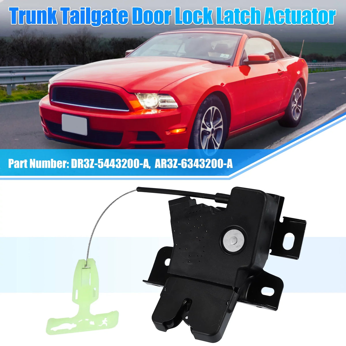 Latch Rear for Unique Lock Coupe Lid Mustang 2010-2014 for Deck Latch Actuator DR3Z-5443200-A Bargains Trunk Ford Motor