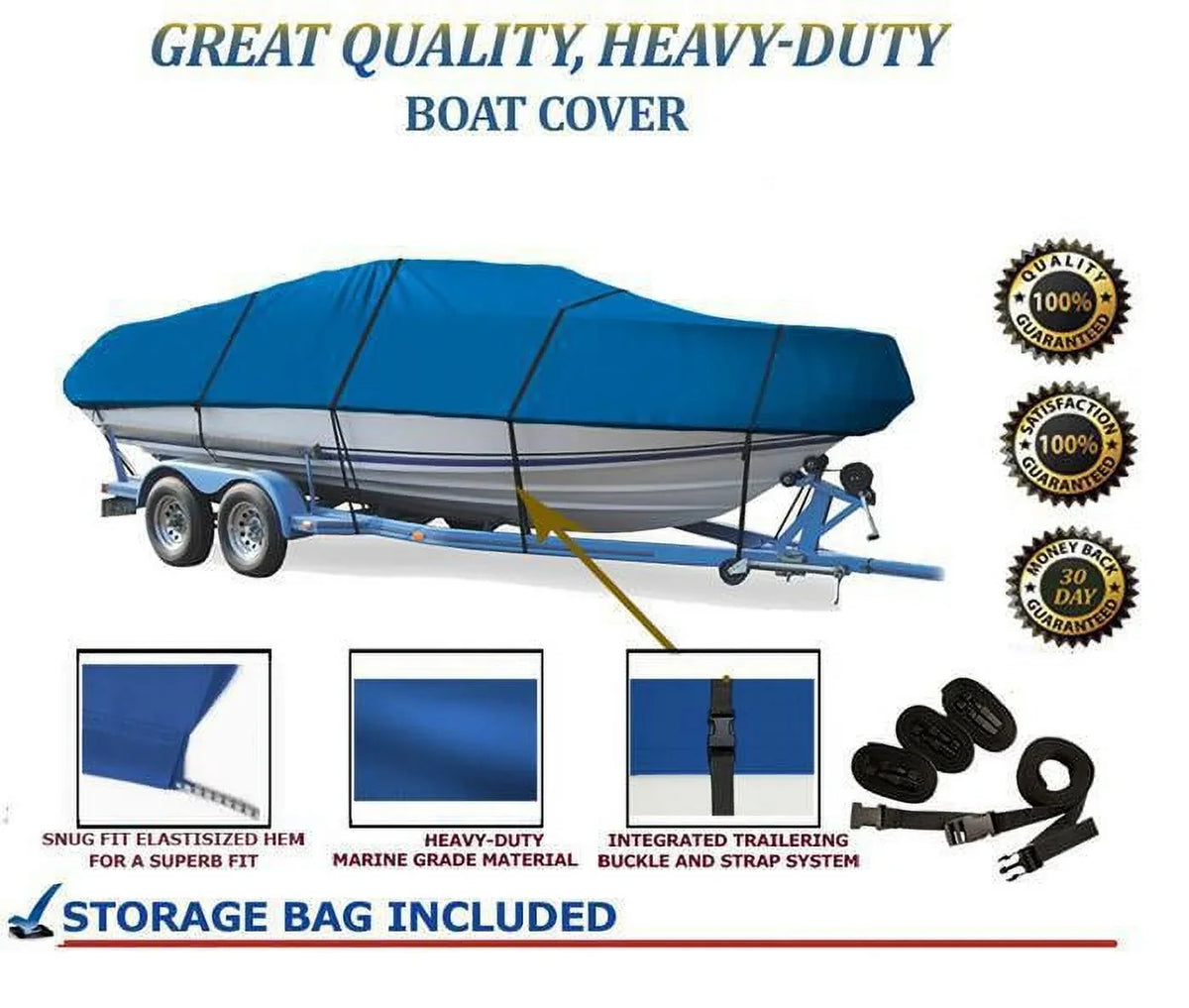 MARATHON 2001 ALL BOAT COVER QUALITY Compatible I/O BLUE, for YEARS EAGLE GREAT