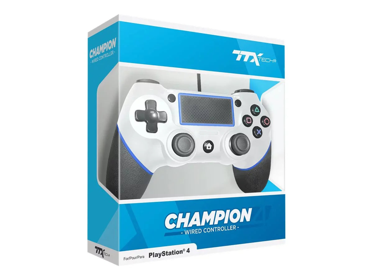 '- Champion 4 Tech Sony TTX white for wired - Gamepad - - PlayStation