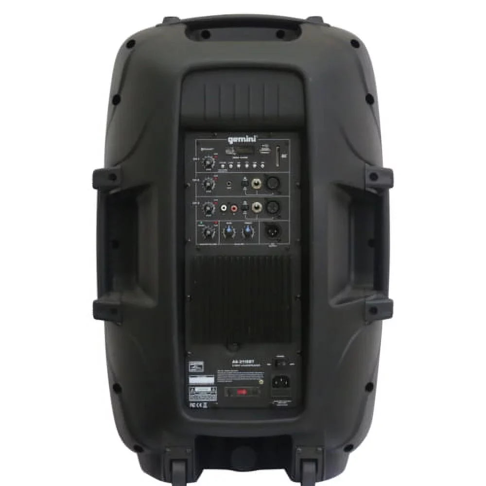 AS-2115BT Speakers Watts 15" System Pro Inch PA 2000 Bluetooth Sound Audio Gemini Active DJ