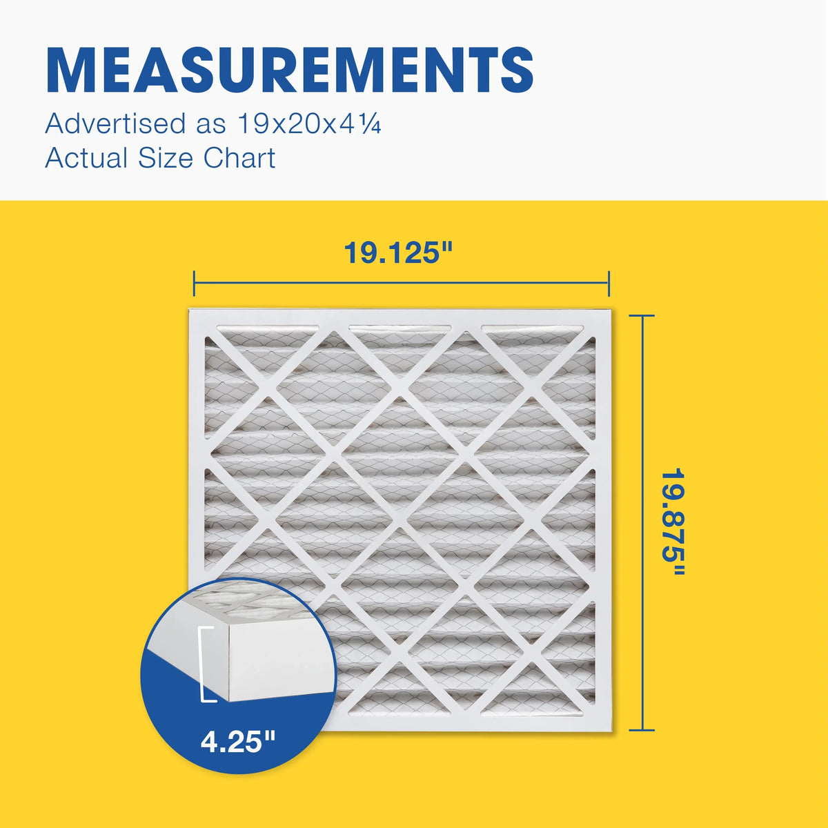 Pleated Air AC MERV Furnace 2 Aerostar 19x20x4 Air Filter, Pack Filter, 11