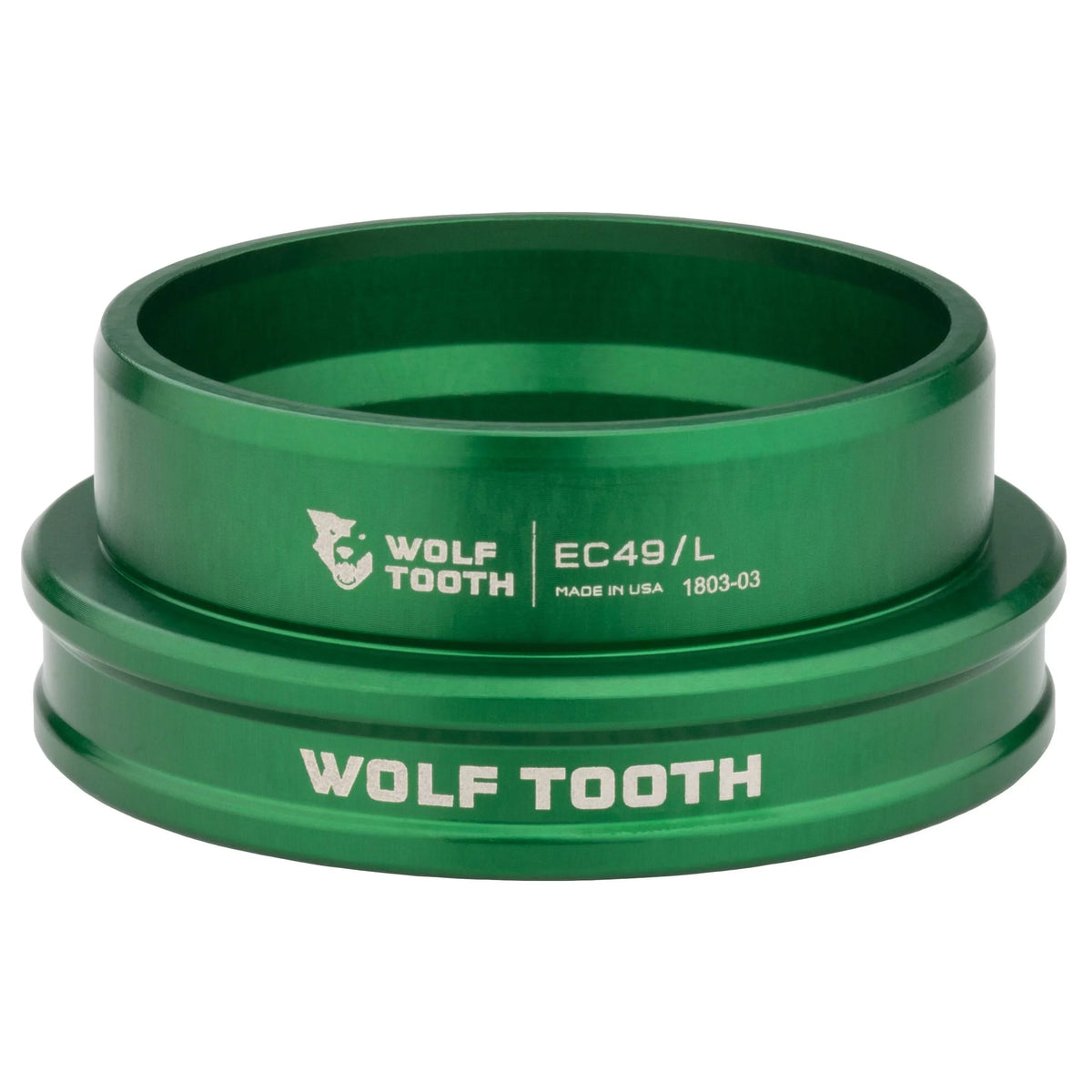 Green Stainless Wolf - Premium Lower, Bearings EC49/40 Headset Tooth Steel