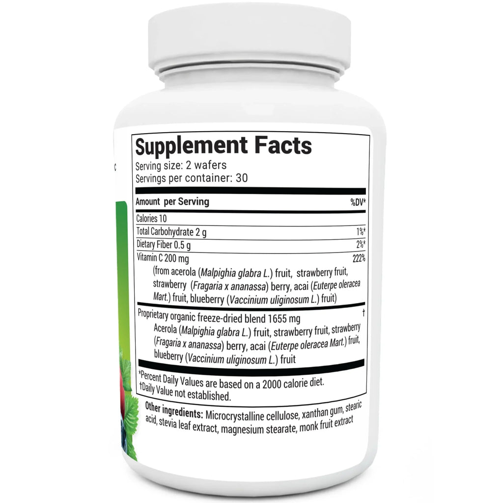 Berg - Chewable Vitamin C 60 Chewable Tablets Dr. Wafers Complex C Vitamin Real from Berries,