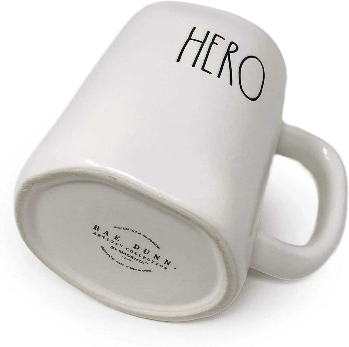 Tea Mug LL Mug with HERO Dunn Rae Ceramic Black White DOCTOR Letter