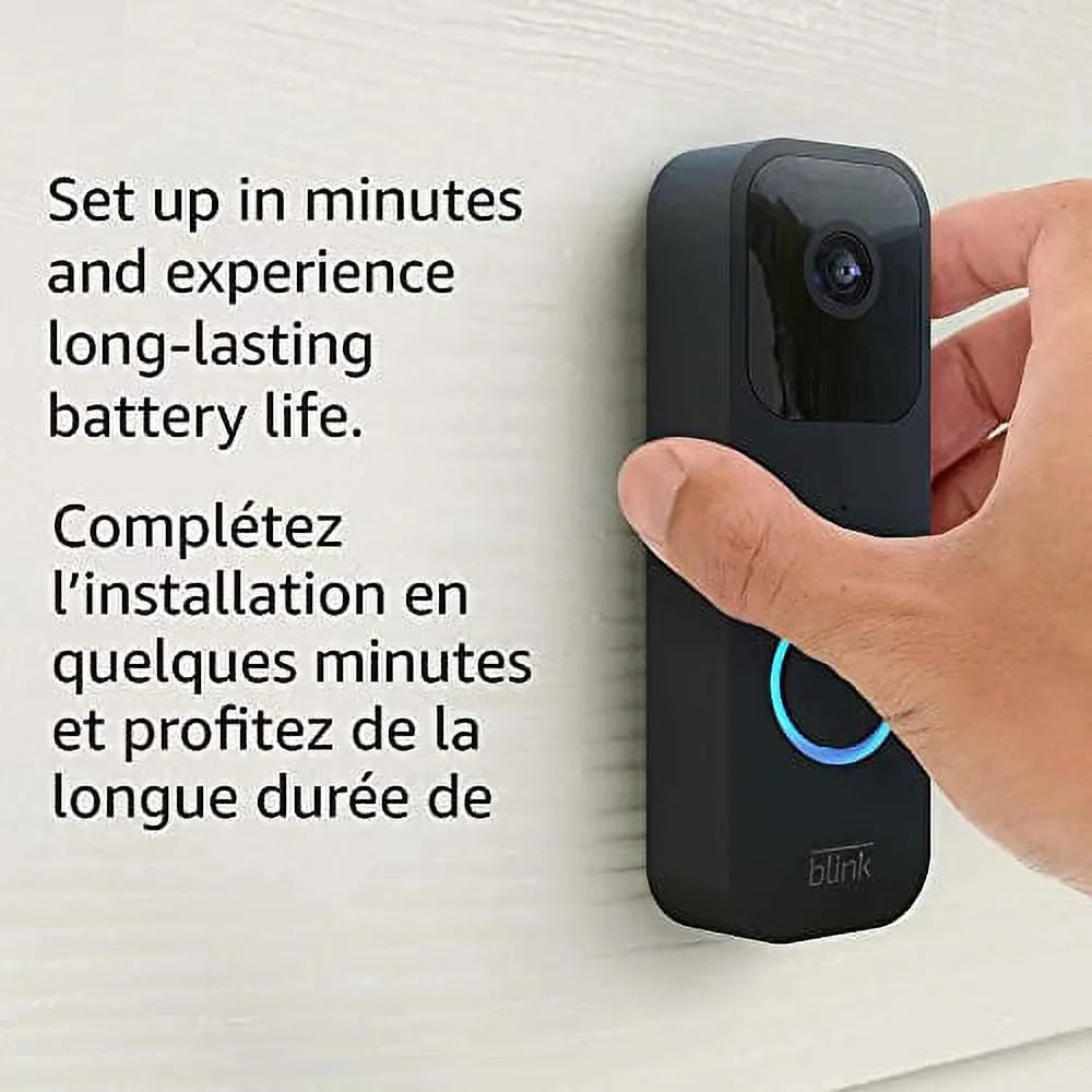 chime audio, Introducing app | alerts motion HD enabled and — 2 Blink Doorbell + Sync wire-free Module wired Video Two-way and video, Alexa or (Black)