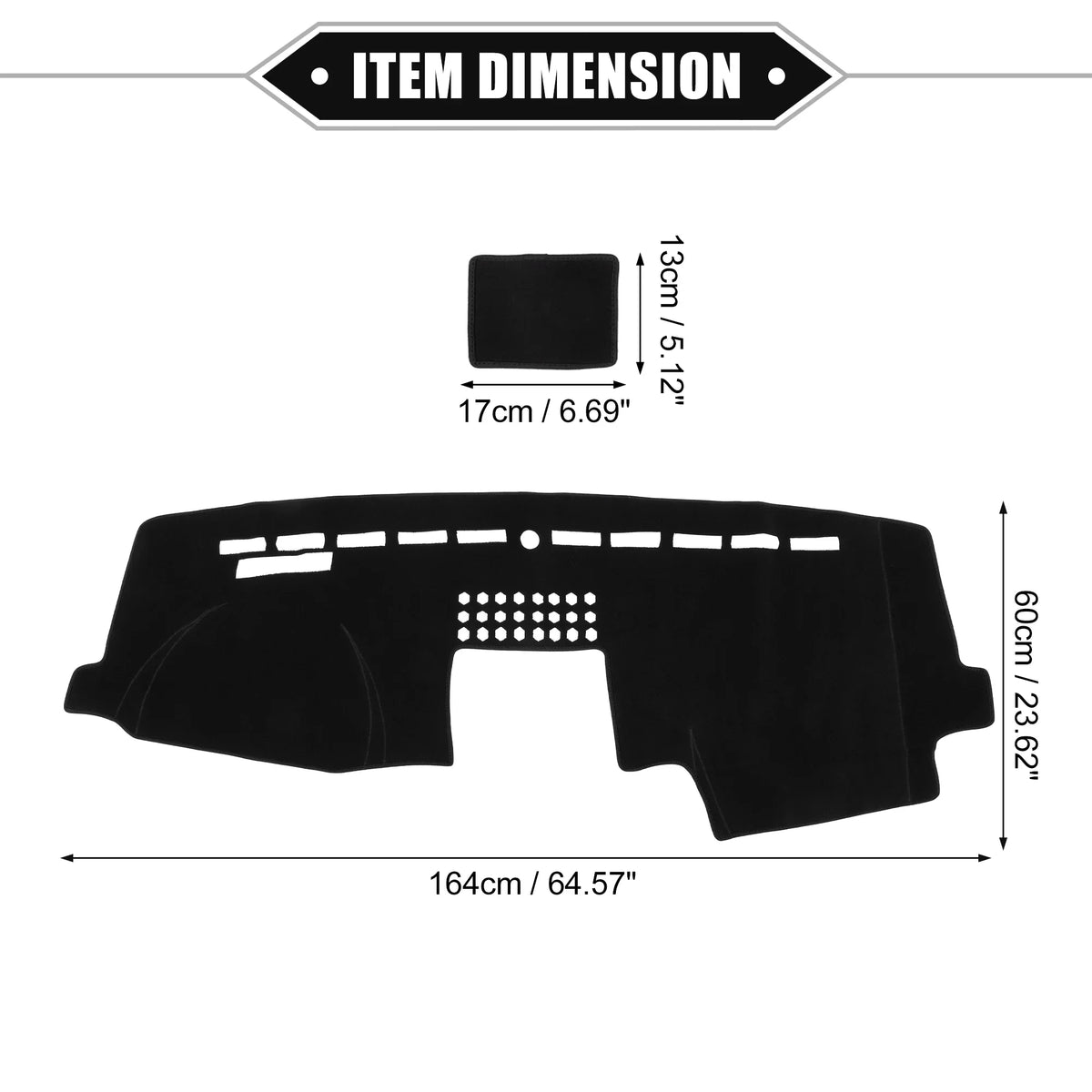 F150 Compatible for 2015-2020 Cover Ford Polyester Mat Center Bargains Unique Protective Dashboard Car Console