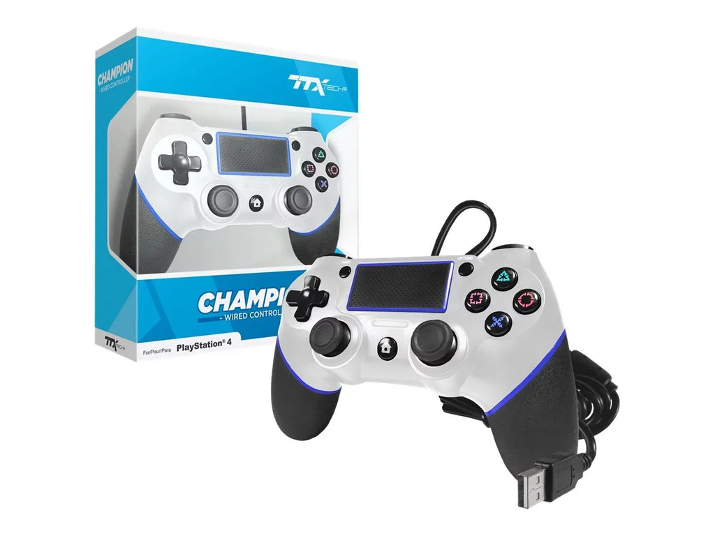 '- Champion 4 Tech Sony TTX white for wired - Gamepad - - PlayStation