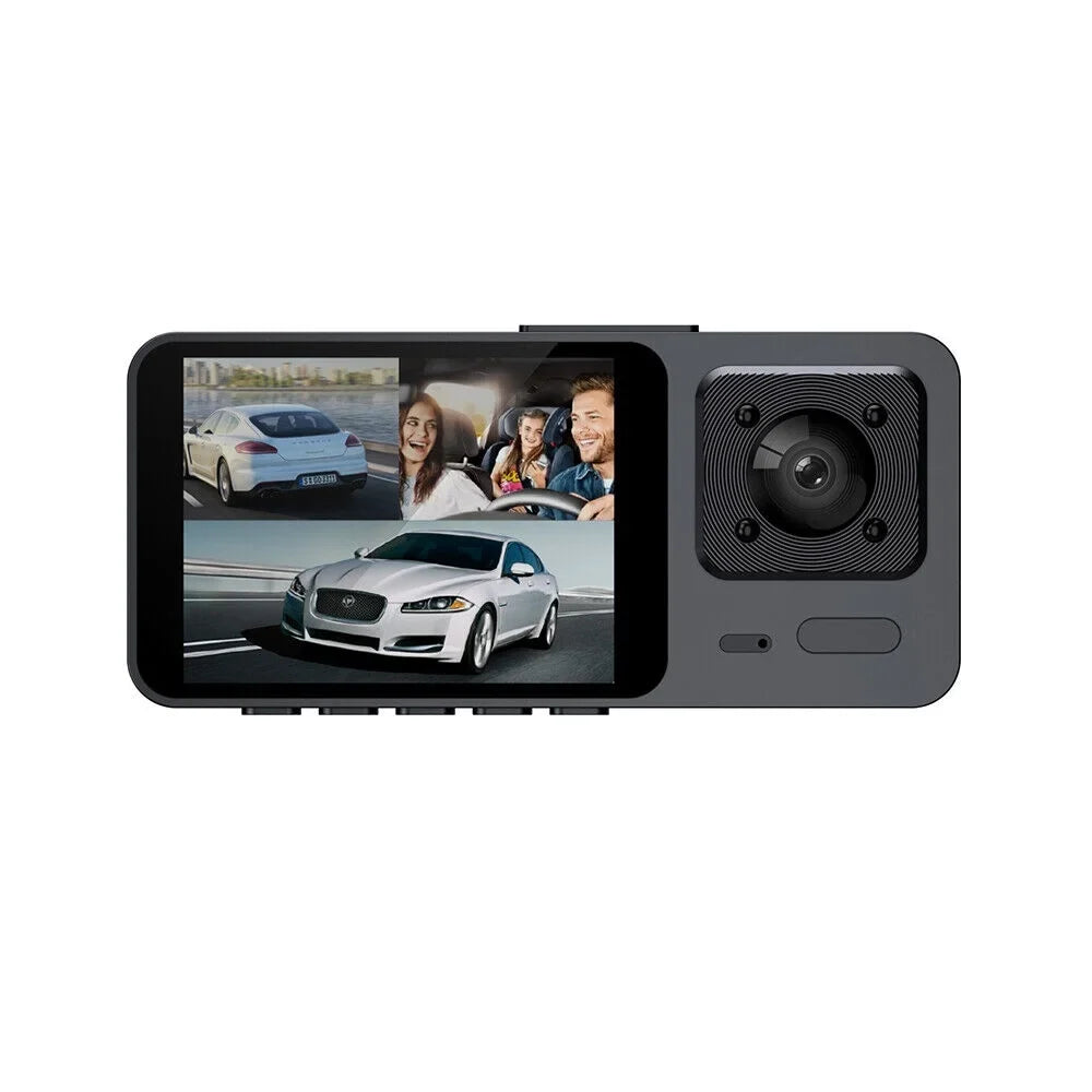 HD Front/Rear/Inside Dual G-Sensor 1080P Recorder Camera Lens Video Cam Paddsun Car Dash