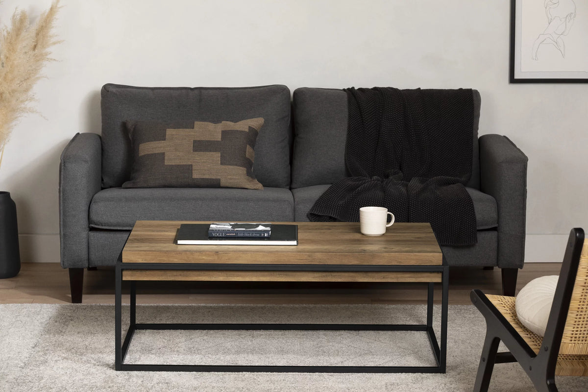 Mezzy, Urban Acacia Shore Industrial Table, Coffee South Modern Brown