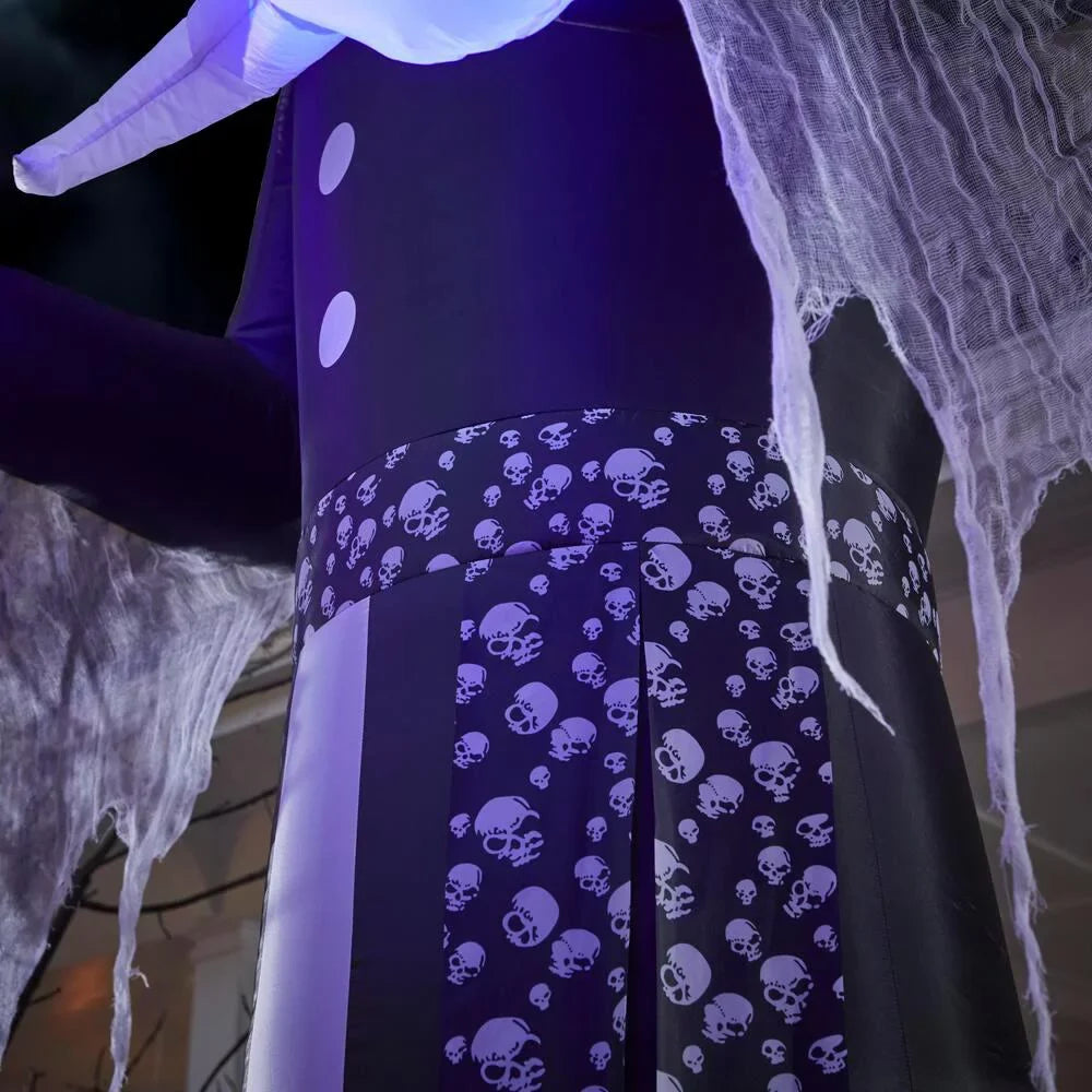 Short Circuit Inflatable Halloween Lightshow Victorian 12 Reaper with Projection ft.