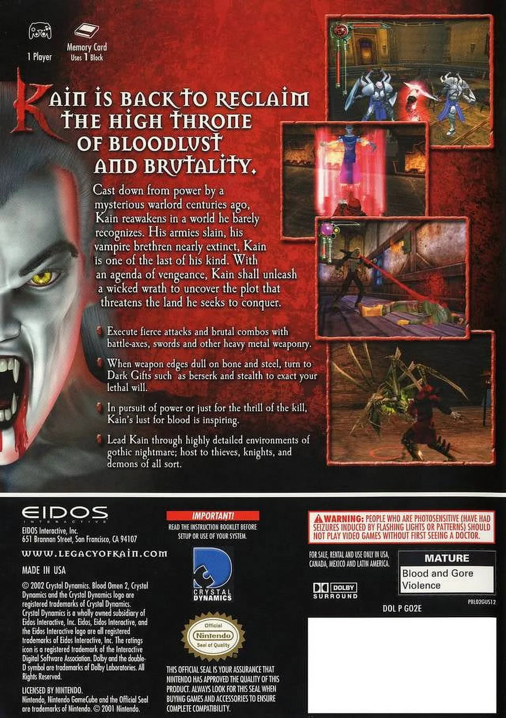 Blood GameCube Complete 2 Omen
