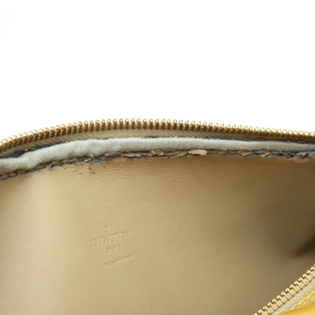 Pre-Owned Leather M91006 Handbag LOUIS (Fair) Yellow Enamel Vernis VUITTON Beige Bedford Monogram