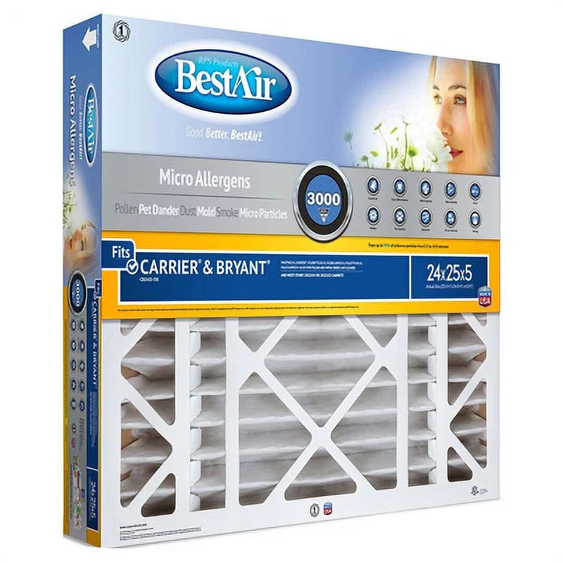 Electrostatically 5" Filter 24" Charged Fits, 25" x Media Carrier x Each