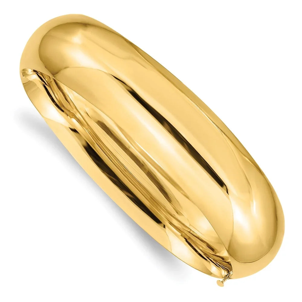 Bracelet 14k Hinged Polished Oversize QHP11/16O High Bangle 11/16