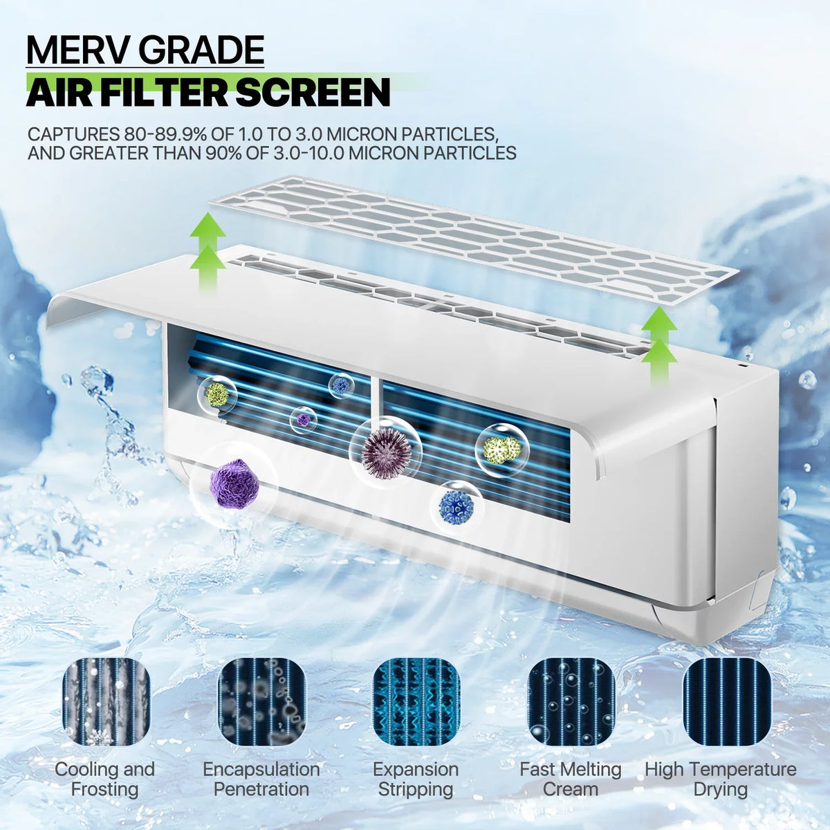 Mini with System, Inverter 22 Heater & Air Smart 9000 Up Cools Condenser, Pre-Charged to White Unit SEER Conditioner 400 Control Split BTU & AC WIFI Magshion Sq.Ft., Ductless