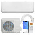 Mini with System, Inverter 22 Heater & Air Smart 9000 Up Cools Condenser, Pre-Charged to White Unit SEER Conditioner 400 Control Split BTU & AC WIFI Magshion Sq.Ft., Ductless