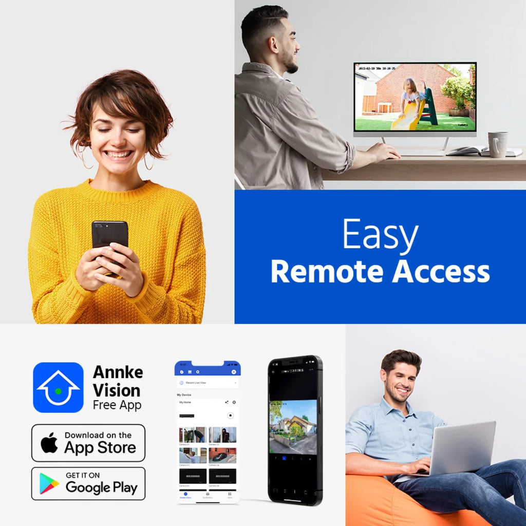 H.265+ 8MP with TF Motion ANNKE Dome Supports HD Remote GB Ultra Access 4Pcs Security Alerts Card PoE IP67 Camera Recording 4K Vandal-Proof ONVIF IK10 IP Audio Weatherproof 256