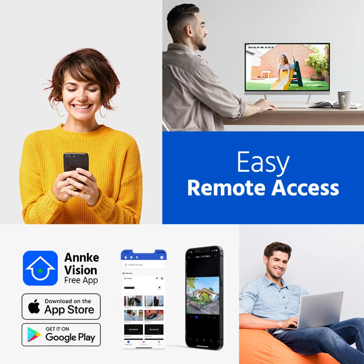 H.265+ 8MP with TF Motion ANNKE Dome Supports HD Remote GB Ultra Access 4Pcs Security Alerts Card PoE IP67 Camera Recording 4K Vandal-Proof ONVIF IK10 IP Audio Weatherproof 256