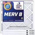 HVAC Furnace | A/C King x MERV IN Size: Pleated | Actual 8 | 8x25.5x1a 25.5 x MADE Filter 4-PACK Air Filter | 8 Filters .75" USA