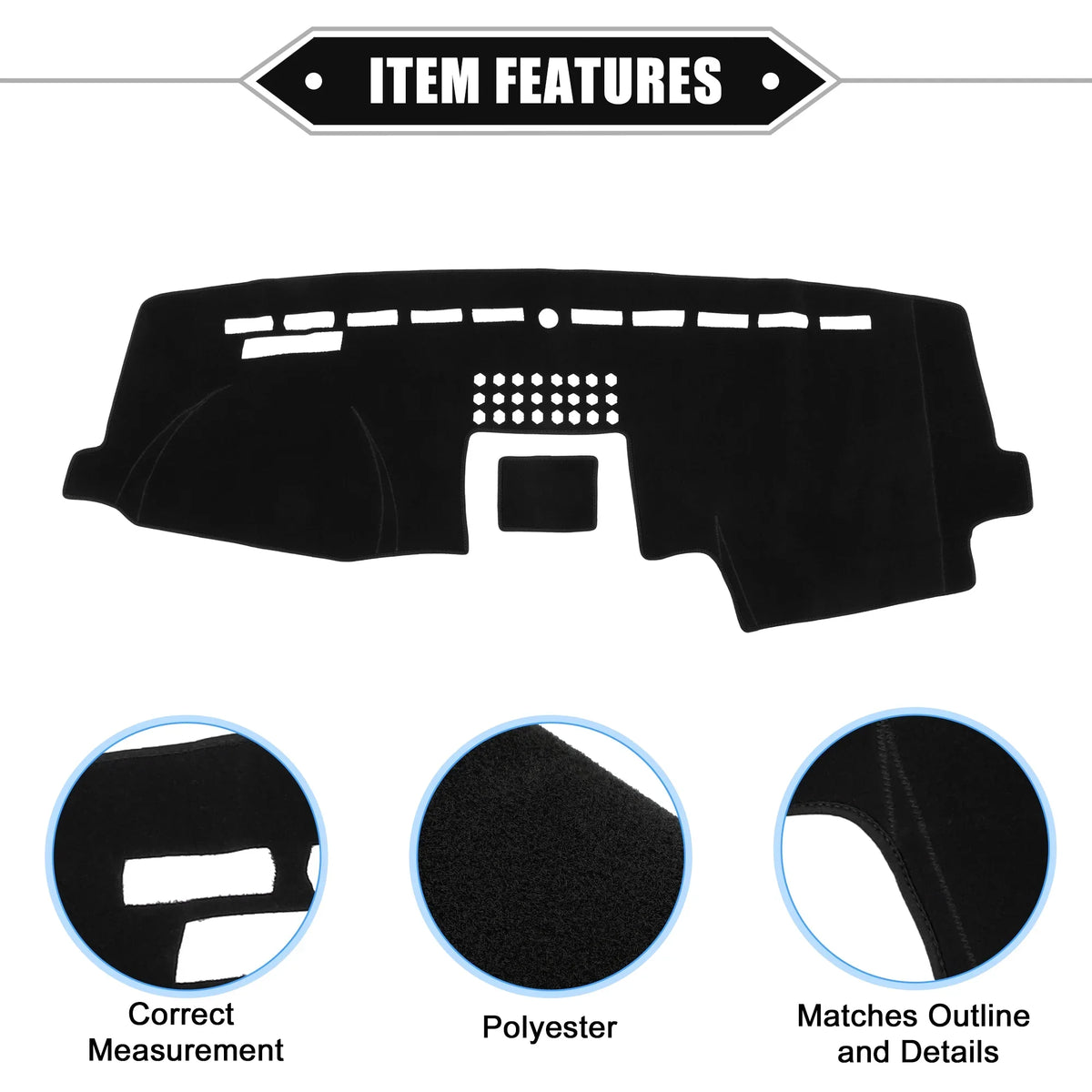 F150 Compatible for 2015-2020 Cover Ford Polyester Mat Center Bargains Unique Protective Dashboard Car Console